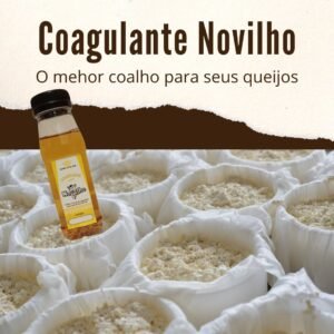 Coalho Líquido NOVILHO 1000ml para Fabricação De Queijo 1Litro